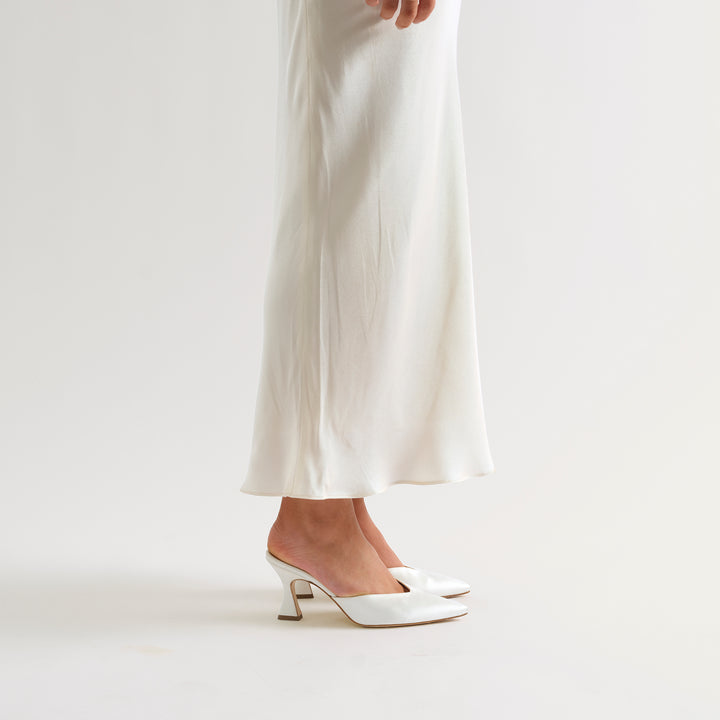 ALIX IVORY MULE PUMP 80