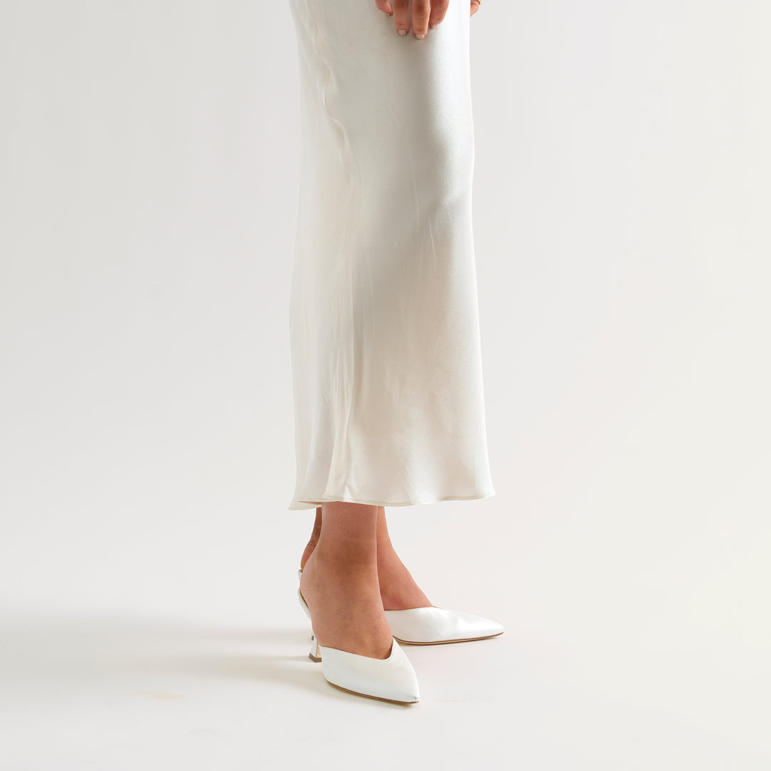 ALIX IVORY MULE PUMP 80