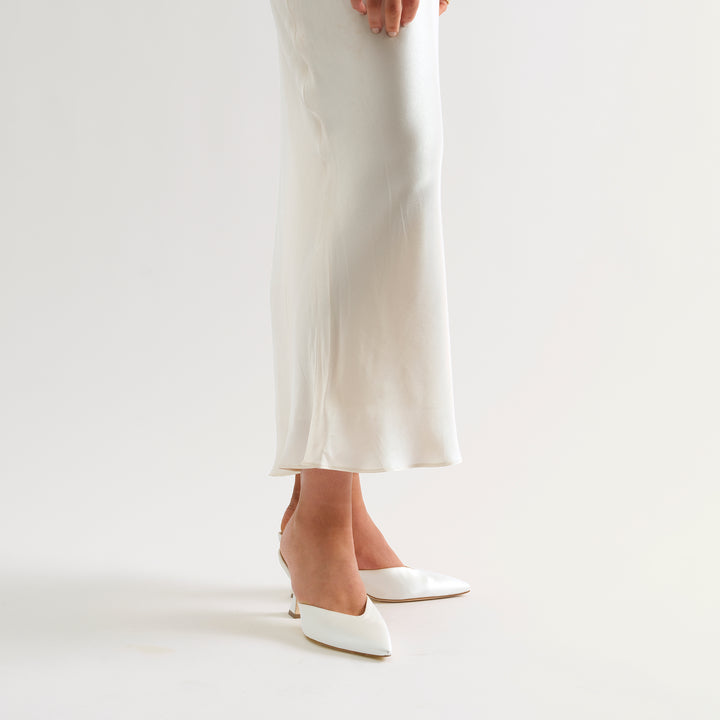 ALIX IVORY MULE PUMP 80