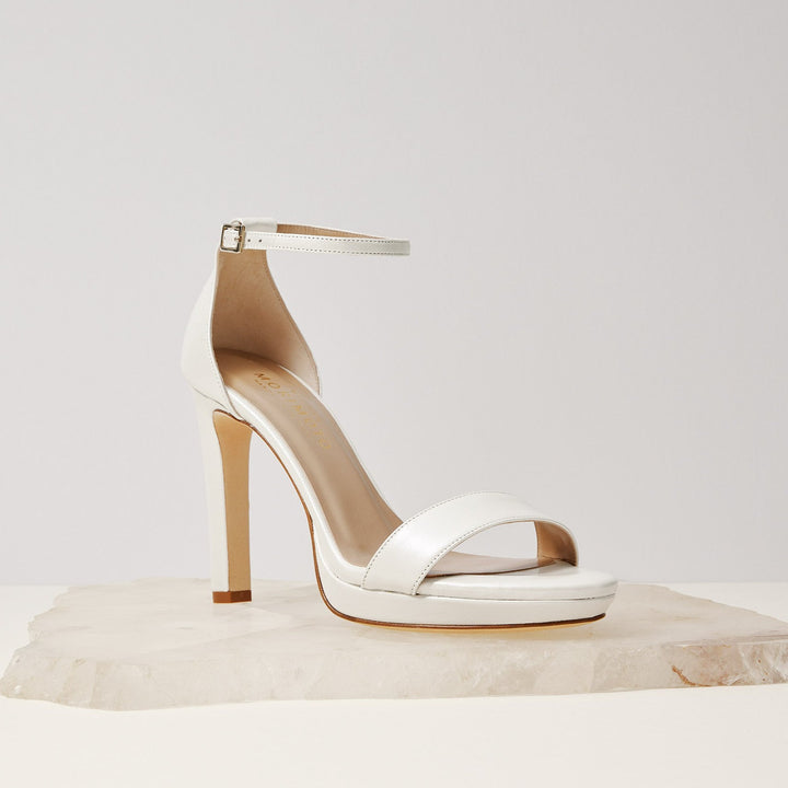 Victoria bridal platform sandals white Meggan Morimoto