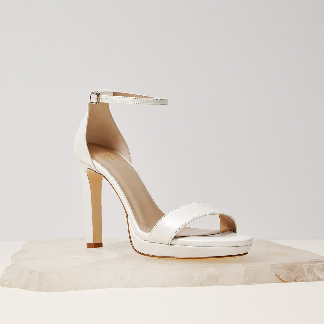 Victoria bridal platform sandals white Meggan Morimoto