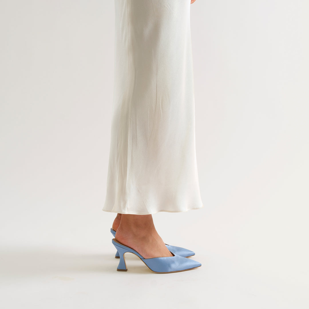 ALIX DUSTY BLUE MULE PUMP 80