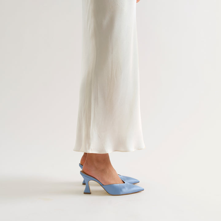 ALIX DUSTY BLUE MULE PUMP 80