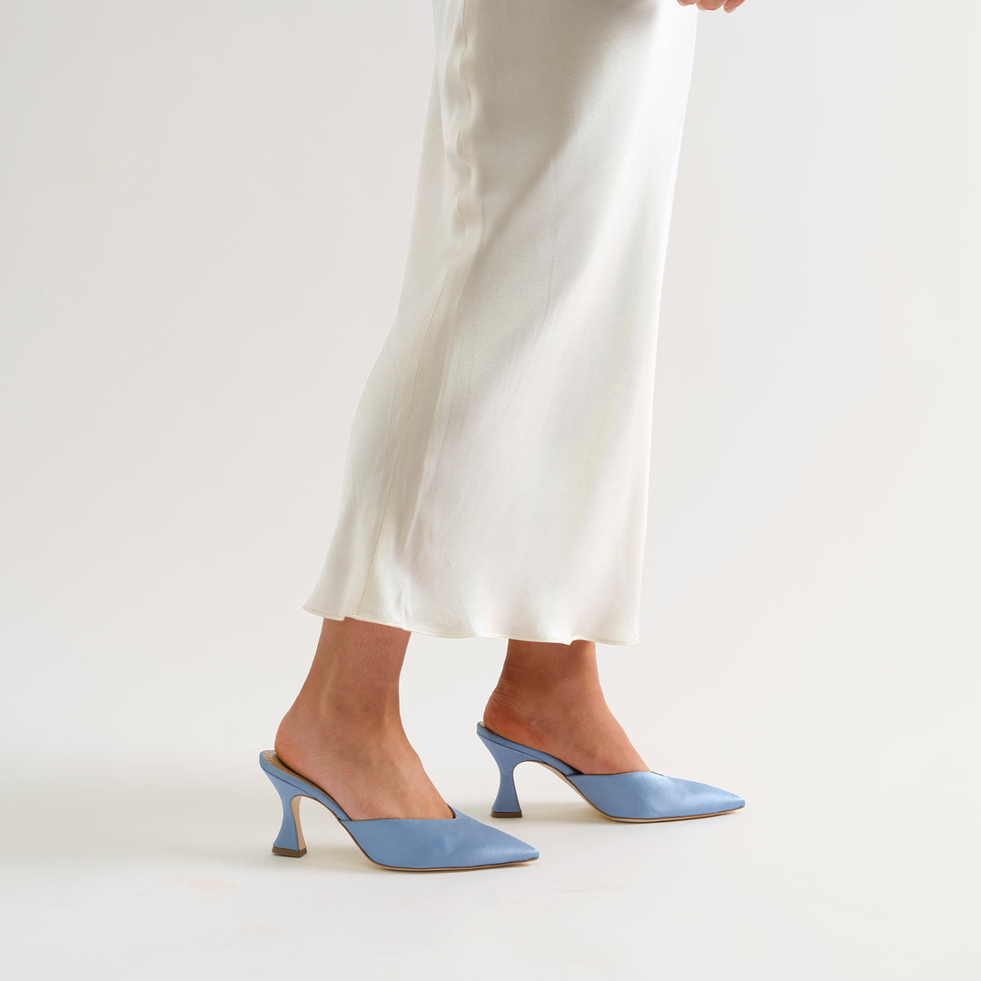 ALIX DUSTY BLUE MULE PUMP 80