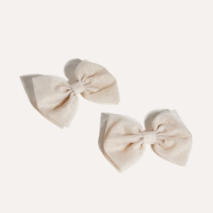 Beige Tulle Detachable Bridal Bows Meggan Morimoto