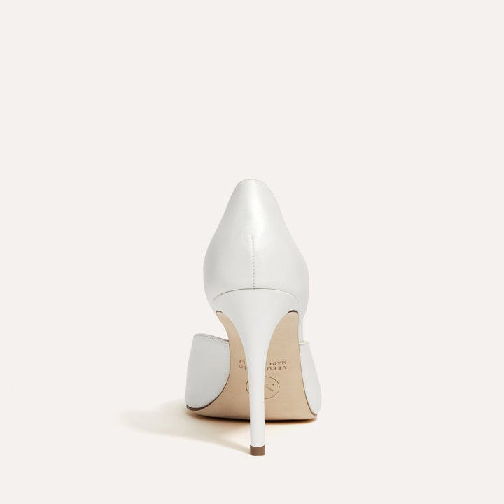 Bianca White Bridal Pump Back Meggan Morimoto