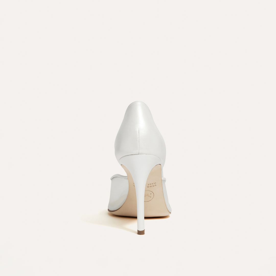 Bianca White Mesh Pump Meggan Morimoto