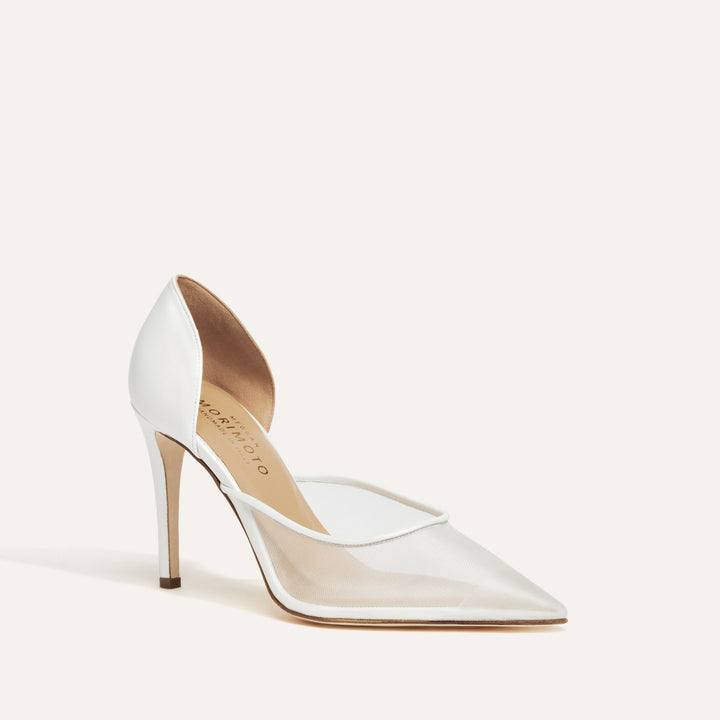 Bianca White Mesh Pump Meggan Morimoto