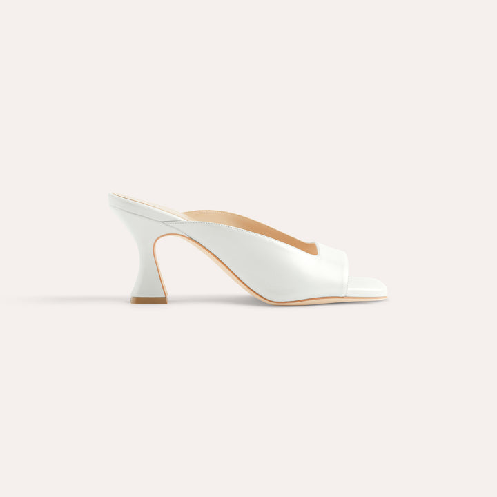 CHERIE PEARLISED WHITE MULE SANDAL PEARL ANKLETS 80