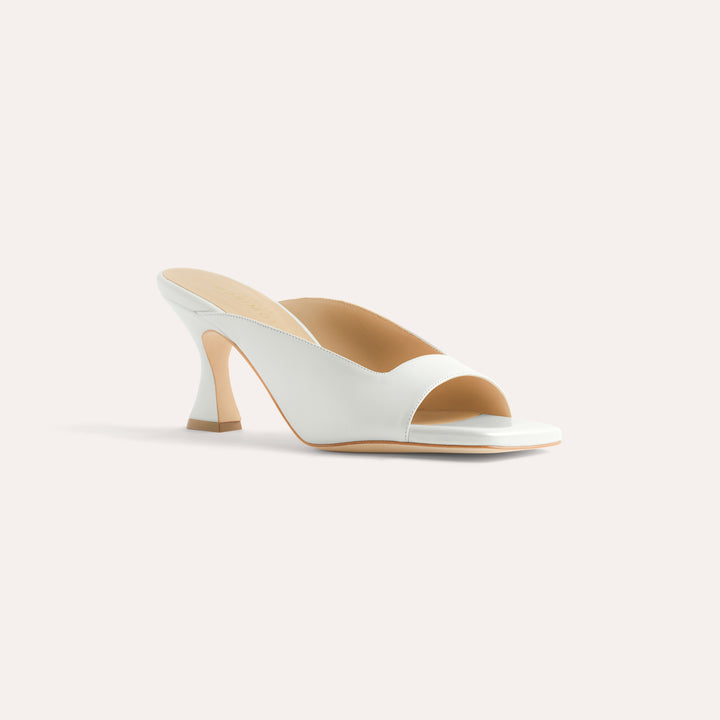 CHERIE PEARLISED WHITE MULE SANDAL PEARL ANKLETS 80