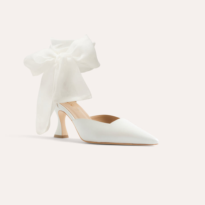 DIANA PEARLISED WHITE PUMP SILK WRAPS 80