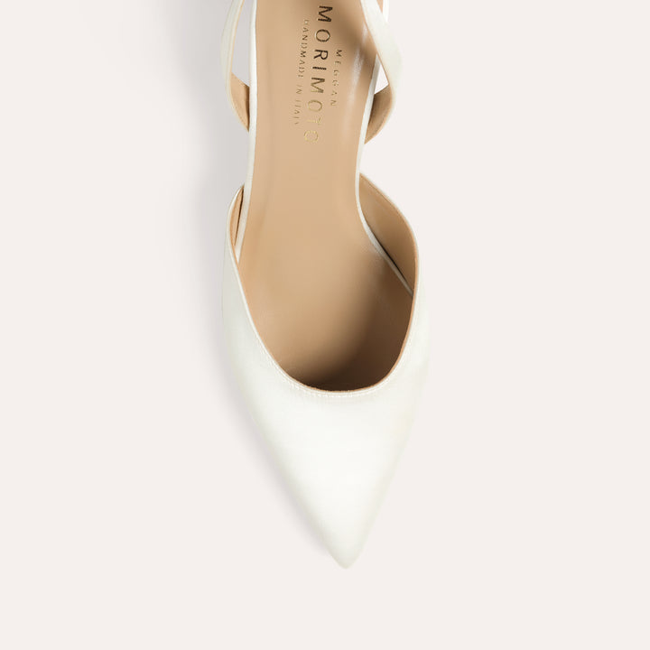 LAURA IVORY SLINGBACK PUMP PEARL CLUSTER 50