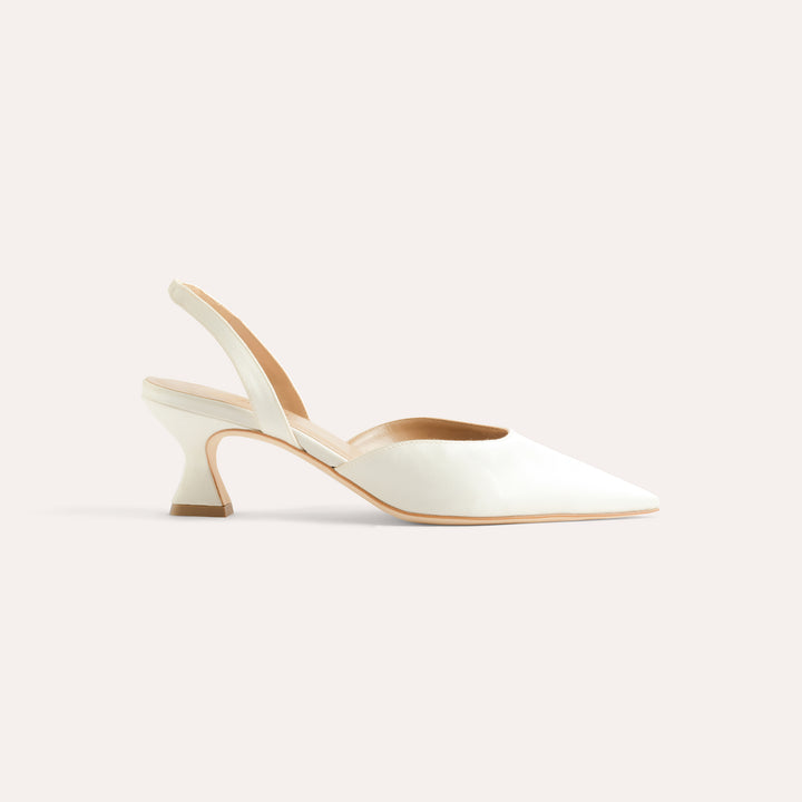 LAURA IVORY SLINGBACK PUMP PEARL CLUSTER 50