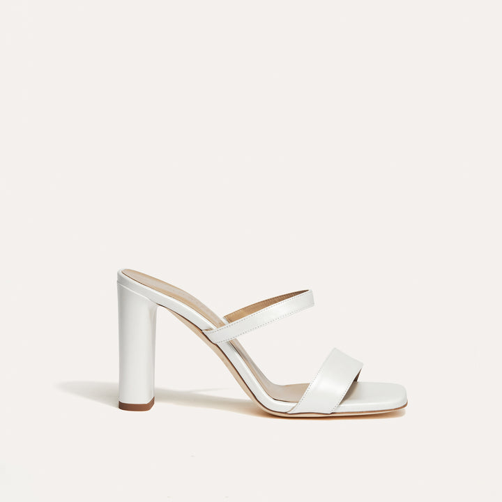 Martina Pearlised White Bridal Mule Meggan Morimoto