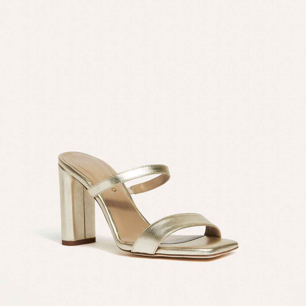 Martina Soft Gold Bridal Mule Meggan Morimoto