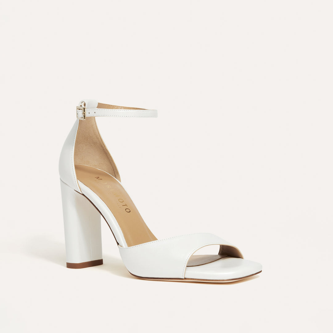 Tatiana Pearlised White Wedding Sandal Meggan Morimoto