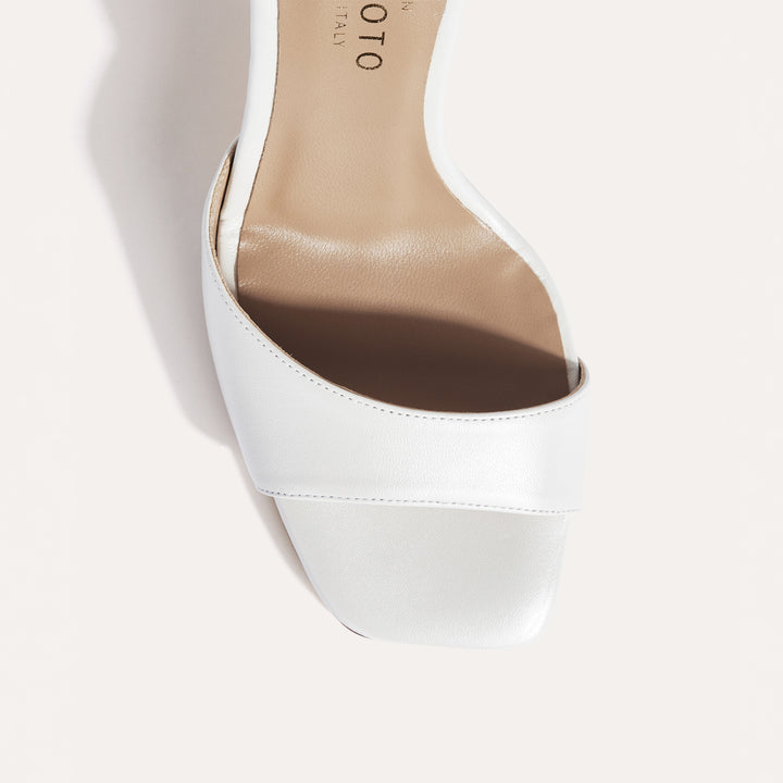 Tatiana Pearlised White Sandal Meggan Morimoto