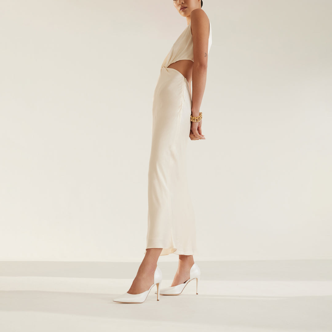 Bianca White Bridal Pump  Meggan Morimoto