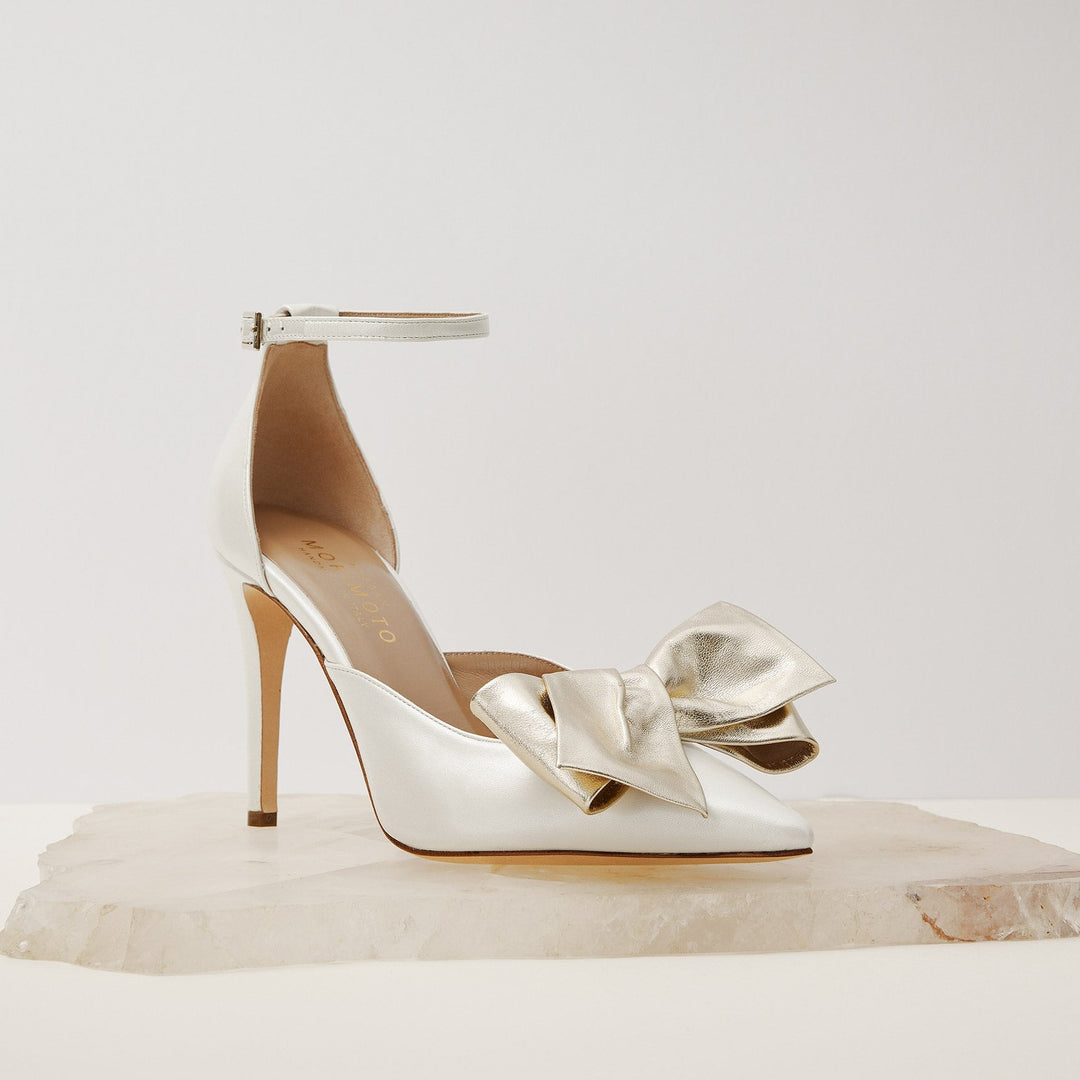 Alma Pump Gold Obi Bow Meggan Morimoto