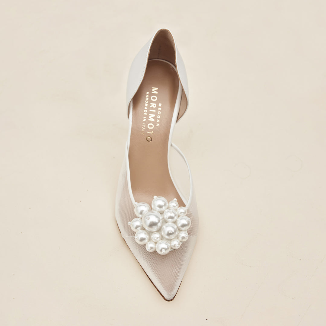 Bianca Pump Pearl Cluster Bridal Shoe Meggan Morimoto
