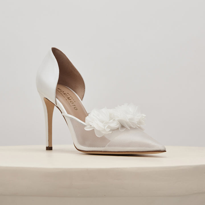 Bianca Pump White Blossom Meggan Morimoto