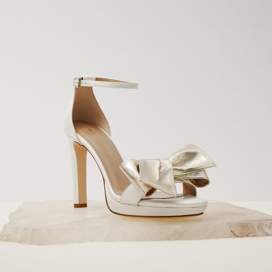 Victoria Sandal Gold OBI Bow Meggan Morimoto