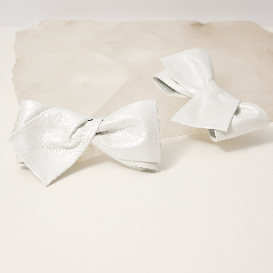 Pearlised White Obi Bow Detachable Embellishment Meggan Morimoto